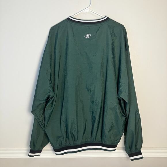 New York Jets TEAM NFL Vintage Sideline Pullover Windbreaker Jacket Size XL - Picture 2 of 10